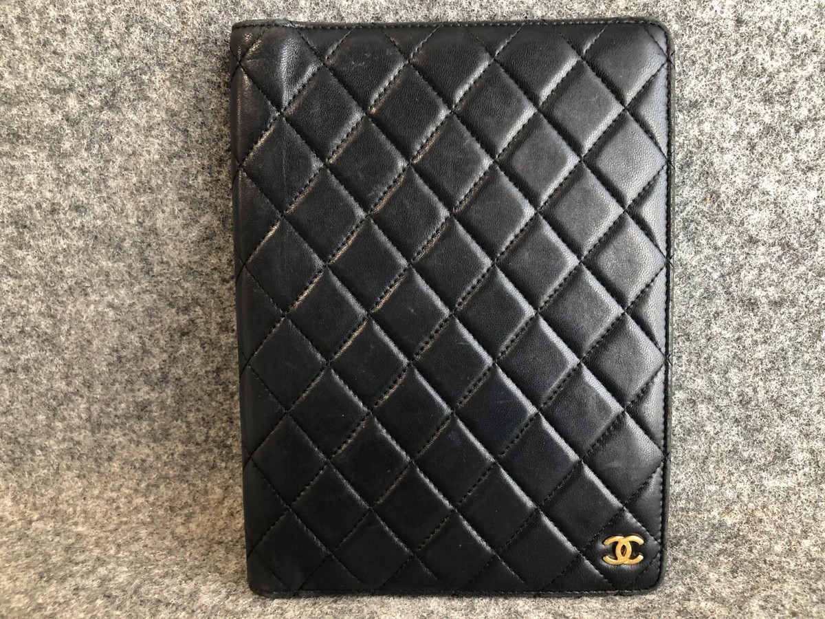 Authentic Chanel Agenda GM Day Planner Cover Coco Mark Black