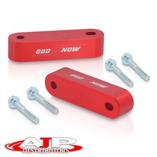 2pcs Jdm Hood Vent Solid Aluminum Spacer Riser Kit Red Bolts For Honda Acura