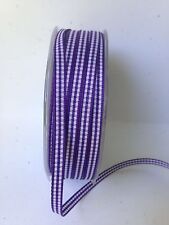 1/4 Inch Solid Checkered Ribbon - May Arts - KB67 - Purple- 100 yards