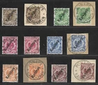Carolines individual values from set Minr. 1 - 6 II Stamped or Letter Piece