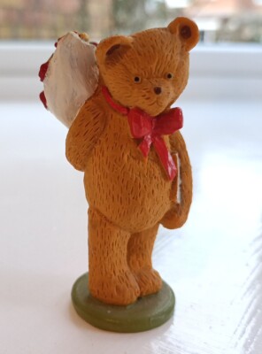 MUTTERTAG TEDDYBÄR & BLUMEN ORNAMENT GESCHENK GEBURTSTAG OSTERN WEIHNACHTEN 6 CM