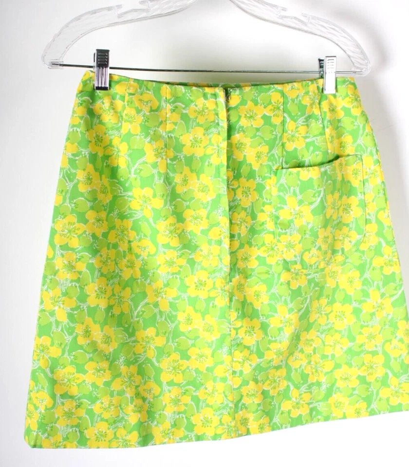 Falda Floral The Lilly Pulitzer Vintage Años 60 70 Para Mujer Talla 8 Cintura 27" EE. UU. Foto 3 de 4
