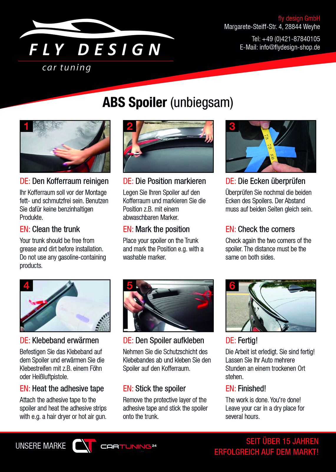 Spoiler posteriore adatto per Mercedes Classe C W205, dal 2014, nero lucido, largo foto 6