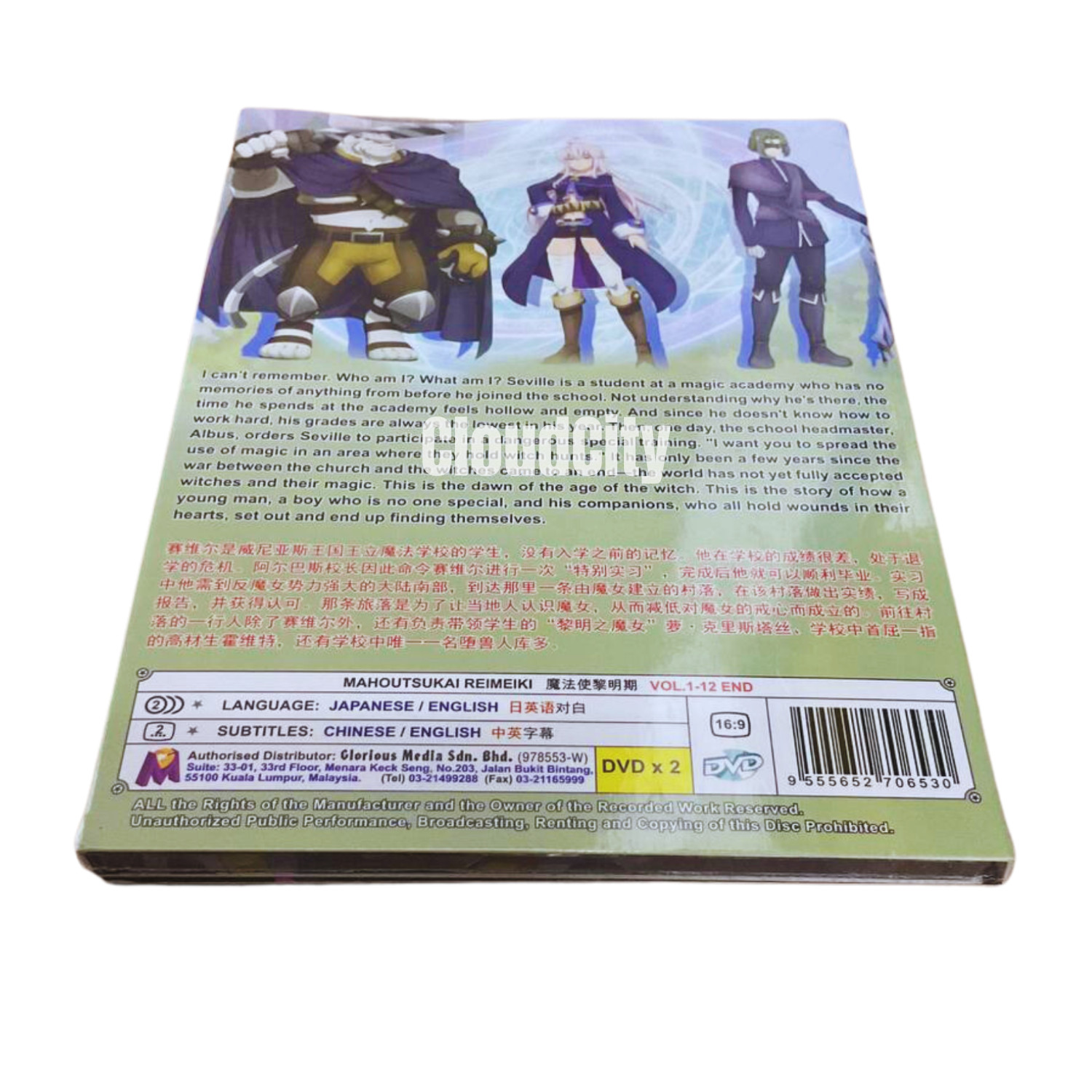 DVD Anime Mahoutsukai Reimeiki (The Dawn Of The Witch) (1-12 End) English Dub