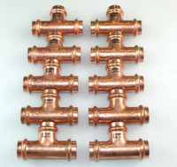 10 X Viega Profipress T-STÜCK 22 Mm X 22 Mm X 22 Mm Pressfitting Sanpress 291969