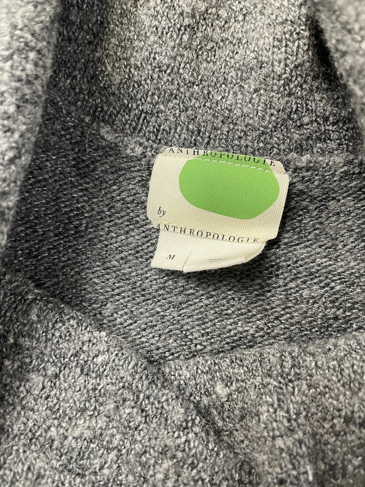 Vestido Suéter Anthropologie Mujer Gris Medio Lana Alpaca Cachemira Acogedor Elástico Foto 4 de 4