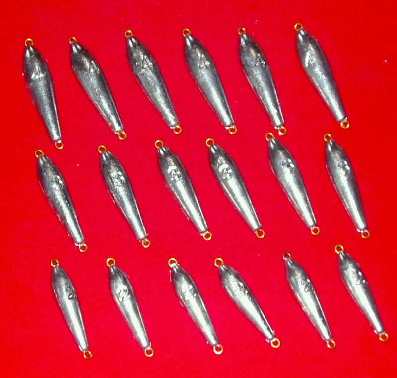 2, 3, 4 oz inline sinkers, USA assorted fishing lead weights trolling torpedo