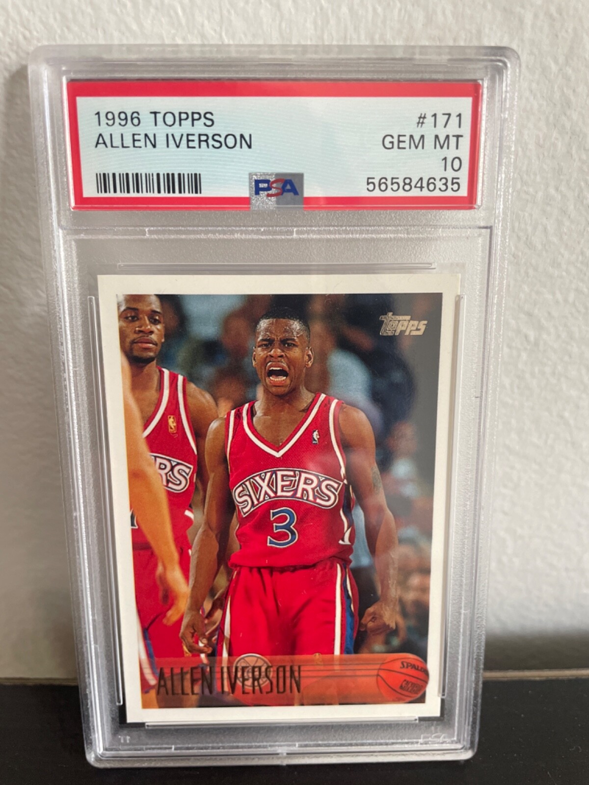 1996 Topps Allen Iverson Rookie #171 PSA 10-GEM MINT