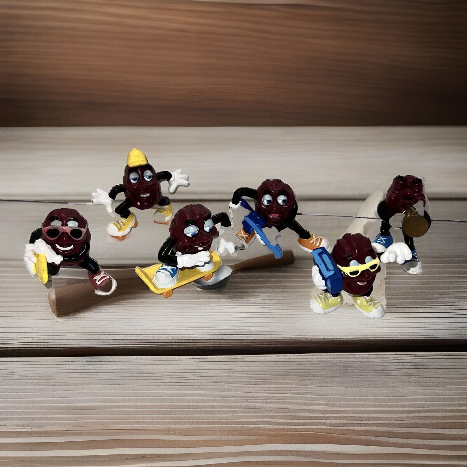 Vintage 1987-1988 California Raisins  Lot-6 PVC Figures Rare