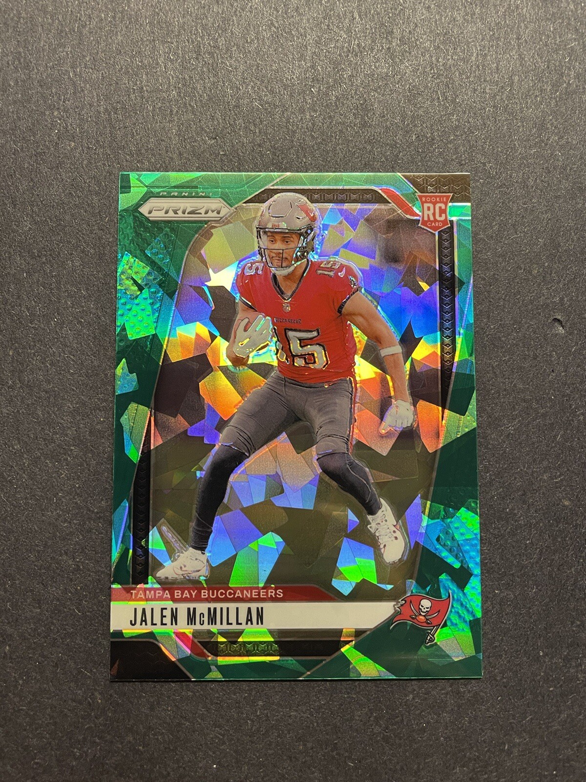 2024 Panini Prizm Jalen McMillan RC Green Cracked Ice #338 Buccaneers Rookie SP