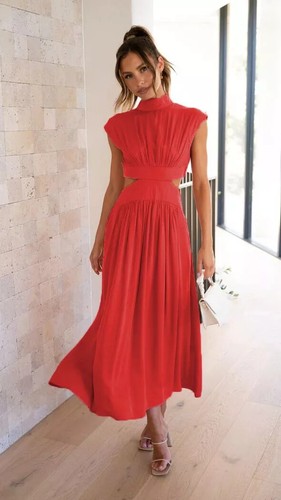 Stilvolle Kleid Lang Rot Bild