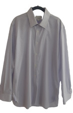 Men's TED BAKER Endurance Printed Geometric Purple/White Shirt Size 17 34/35