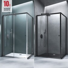 Dusche Duschkabine 90x90 80x80 Duschabtrennung Schiebetür ESG Glas mit NANO R16L