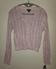 NEW GIRLS ART CLASS BUTTON UP CARDIGAN SWEATER SIZE L 10-12