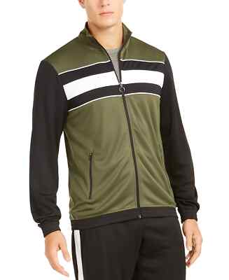 ID Ideology Men's Colorblocked Track Jacket Green Size Large