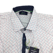 Society of Threads Regular Fit, White, Medium, 15-15.5 33/34
