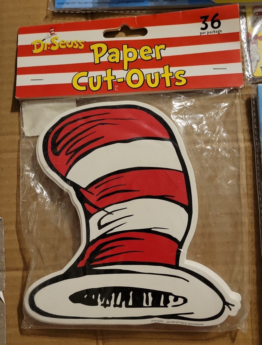 NEW 13 pc Lot Seuss Pencils Pens Bookmarks Cut-Outs Reader - Main Image