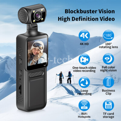 4K Action Camera Sports DV Video Recorder Wifi 1080P HD 180° Rotatable Camcorder