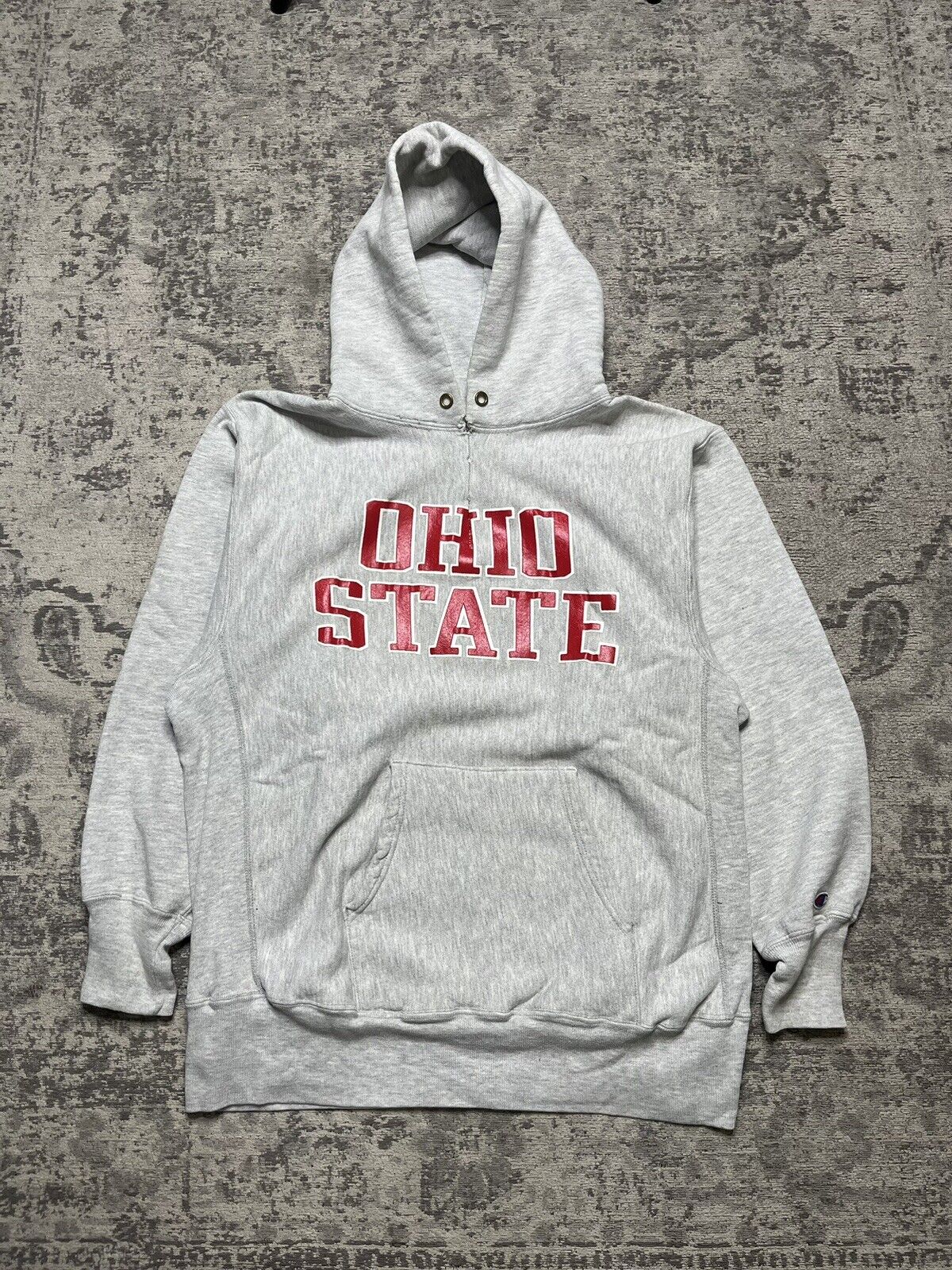 Vintage 80s Champion Reverse Weave Hoodie Ohio St… - image 1