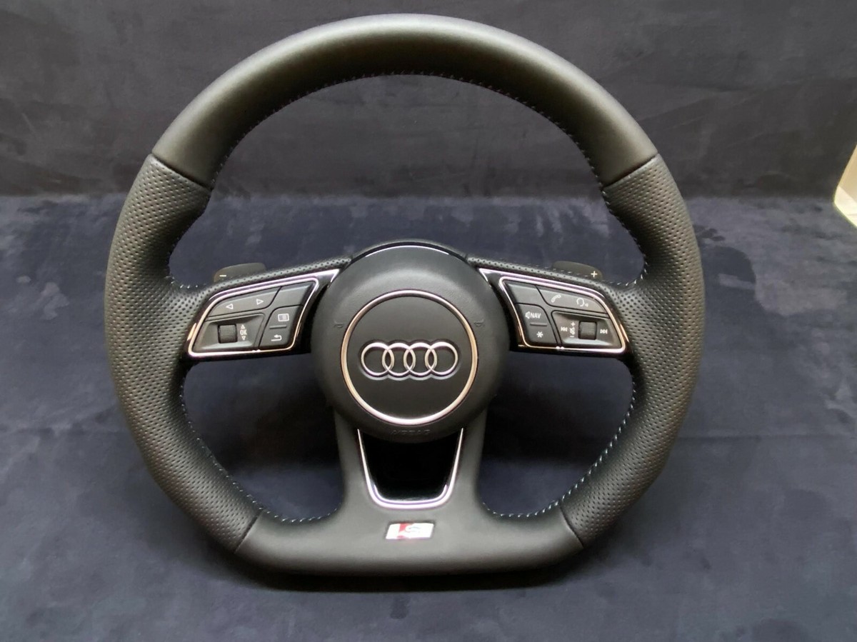 Audi B9 2018 A4 A5 Q5 A3 S-Line leather Steering wheel Paddles 