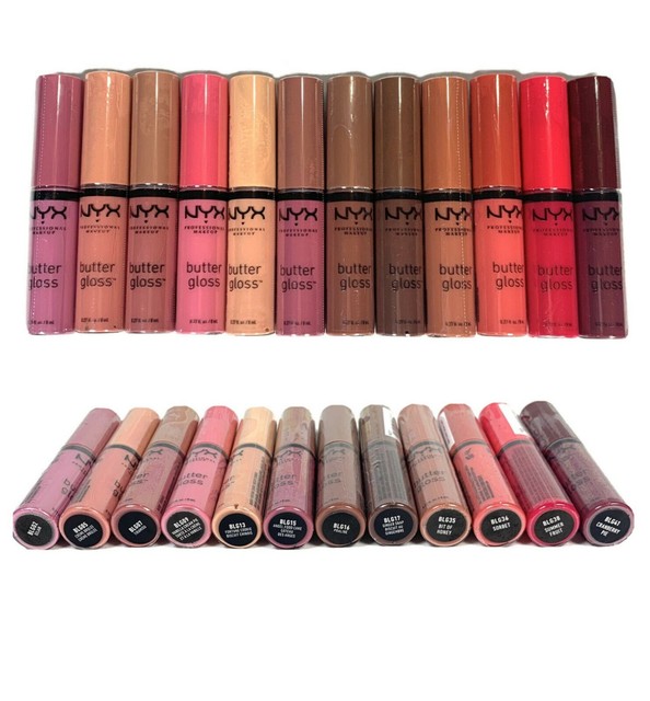 3 NYX Professional Makeup Butter Lip Gloss Summer Fruit 0.27 FL Oz