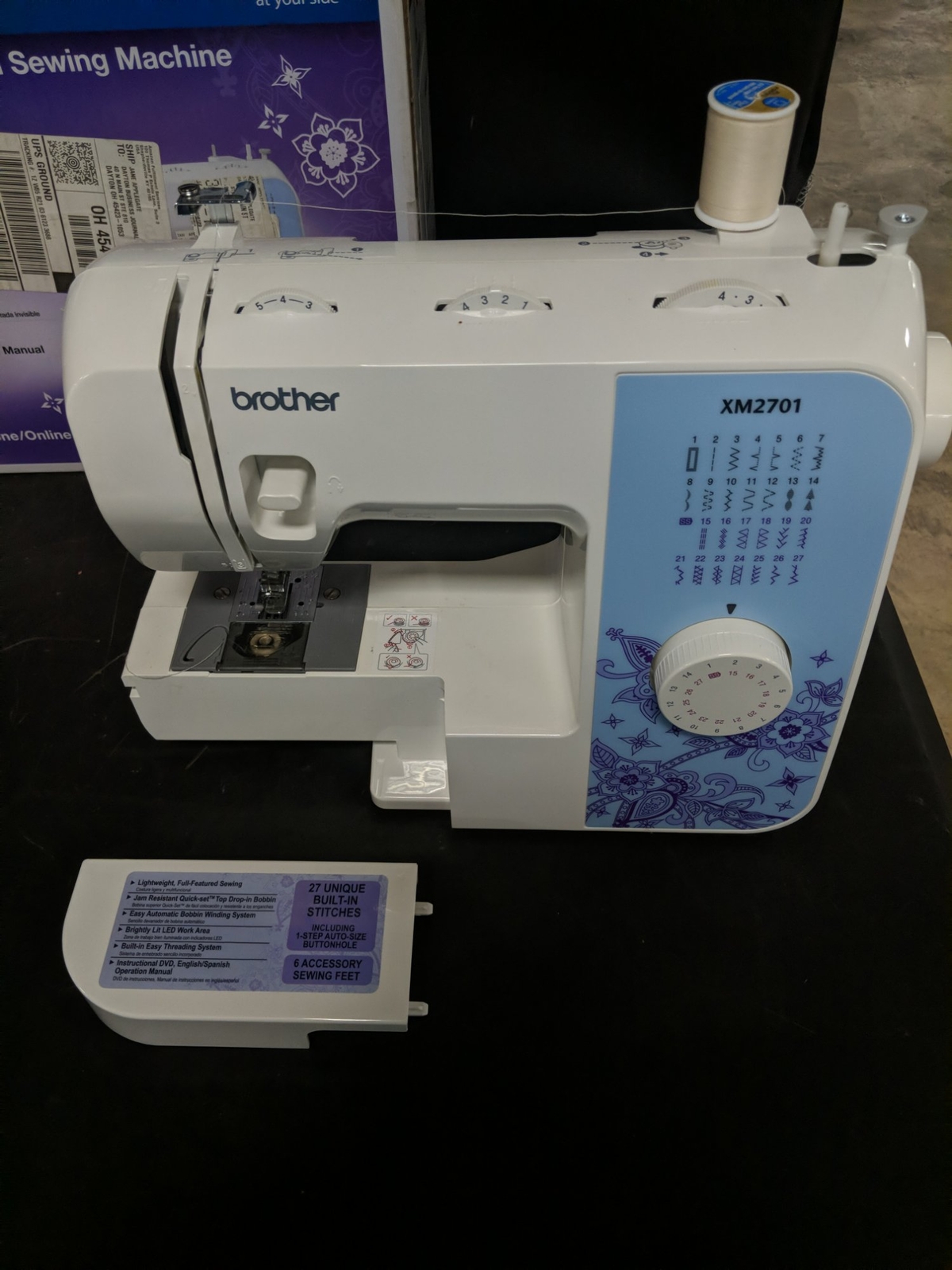 Brother XM2701 White 27Stitch Lightweight FullFeatured Electric