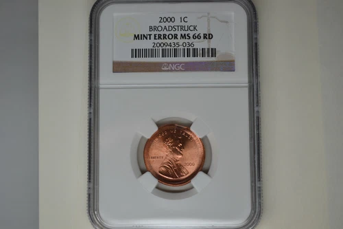 2000 Lincoln Cent- Broadstruck- NGC MS-66 RD