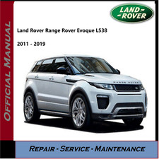 Range Rover Evoque Workshop Service Repair Manual 2011 - 2019 L538 on USB