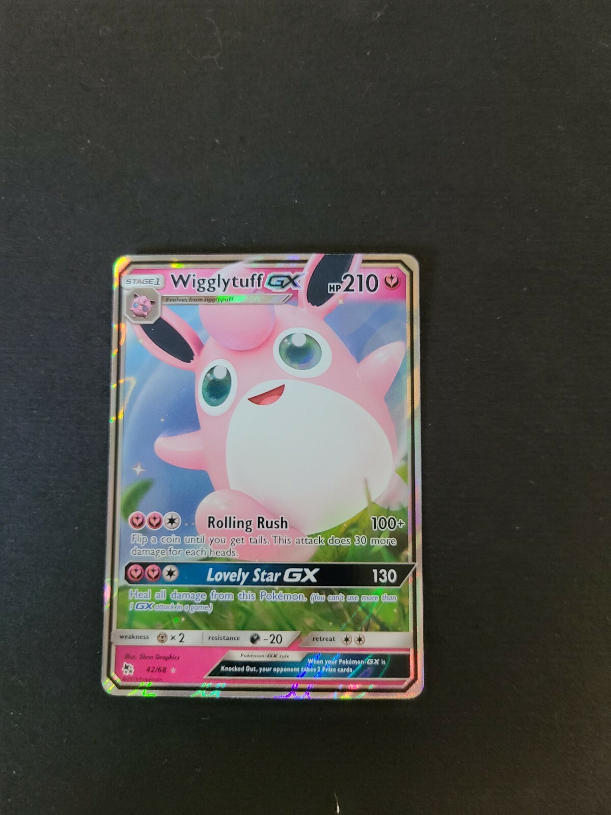 Wigglytuff GX Ultra Rare 42/68 Near MInt Pokemon Card