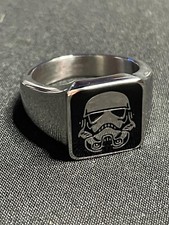 New Extraordinary Star Wars Stormtrooper Men's Polished Stainless Steel Ring
