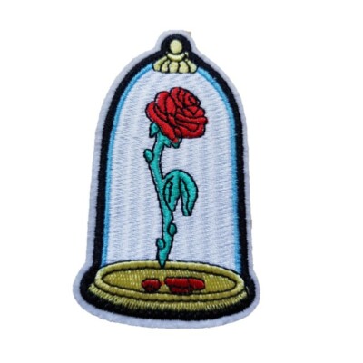 Die Schöne und das Biest Rose Belle bestickt Bügelbild Aufnäher Patch Kostüm