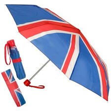 A2Z Union Jack Supermini Umbrella Weather Resist Compact UK Flag Folding Brolly