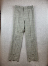 Vintage Ralph Lauren Pants Womens Size 8 Gray Glen Check Wool Dress Made USA 80s