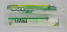 GUM Classic Soft Toothbrush Includes Rubber Tip Dental Pick 2 Pc Lot Vintage