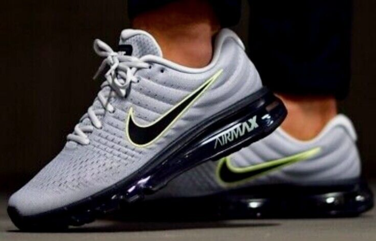 nike air max 2017 wolf grey black volt