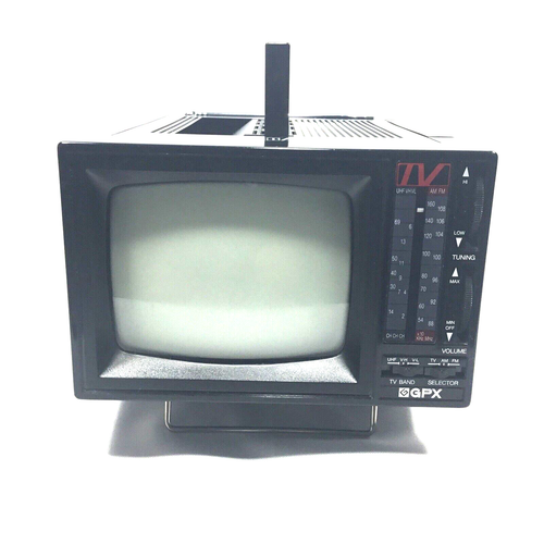 Vintage GPX Model TVP5B Portable 5-Inch Black and White Television Radio - Picture 4 of 7