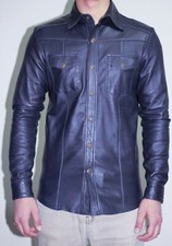 Mens Navy Blue Real Lamb Skin Soft & Lightwei...