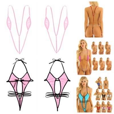 IEFIEL Micro Bikini Mujer Sexy Teeny Weeny Sling Shot Traje De Ba&ntilde;o Una