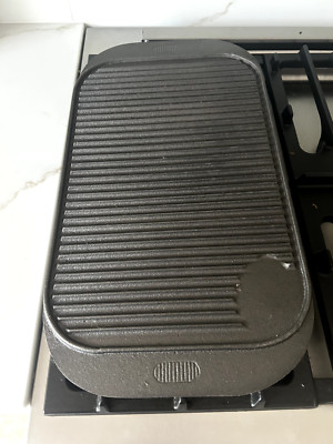 Kleeneze Doppel Grillplatte Grillpfanne Gusseisen wendbar 