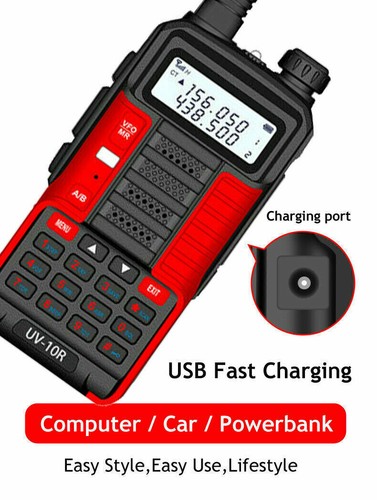 2 SET BAOFENG UV10R DUAL BAND 2-WAY RADIOS FM LONG RANGE HAM WALKIE TALKIE 128CH - Bild 15 von 37