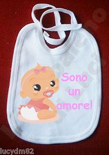 BIB AM A WITTY LOVE BIB GIRL BABY BIB FUN FEMALE