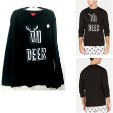 Family PJ Men Oh Deer Pajama Top Size XXL Black New
