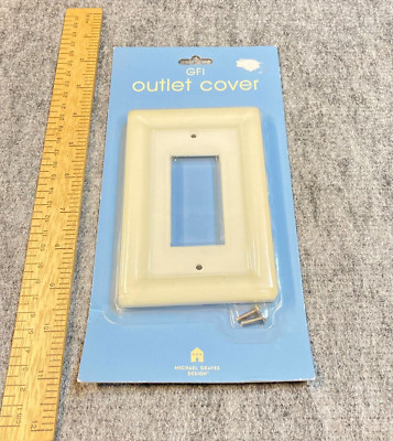 GFI Outlet Cover Plug Plate Frosted Lucite Finish Michael Graves Design
