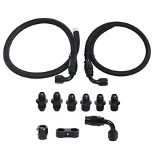 6AN Power Steering Pump Hose Kit For Chevy C10 LS Connects GM Type 2 Universal
