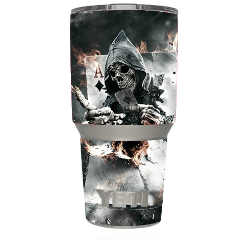 Skin Vinyle Itsaskin Pour Dell XPS 13 – Motif Ace Diamonds Grim Reaper Skull