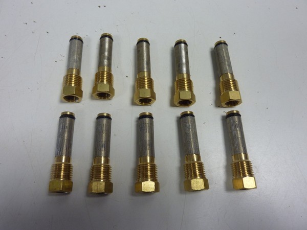 LOTE DE 10 FILTROS DE TOMA DE LATON 1/4"/1/8" 5 CMS.
