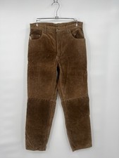 Vintage Brown Suede Wash  Wear Leather Pants Sz 10 EUC