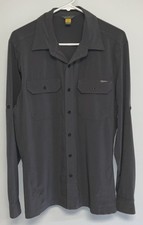 Eddie Bauer Long Sleeve Button Up Shirt Men s Medium Gray