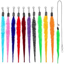 Cat Worm Toys 10 Packs Interactive Cat Wand Replacement Wand Refill Attachment