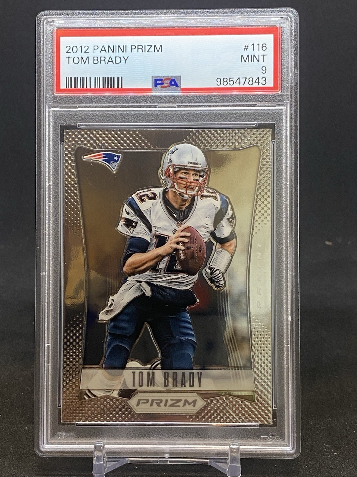 2012 PANINI PRIZM #116 TOM BRADY PSA 9 MINT